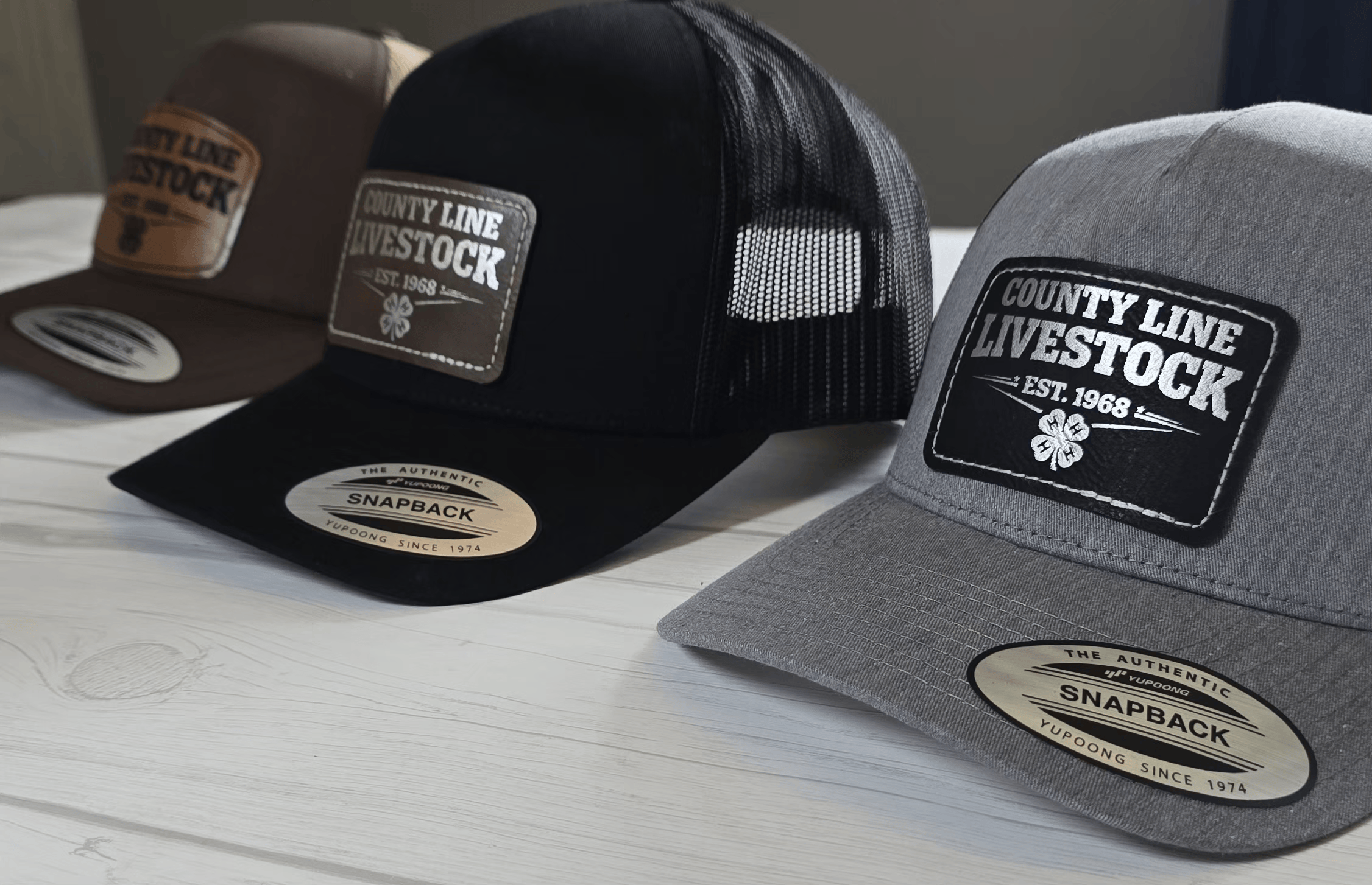 Leather Patch Snapback Trucker Hats