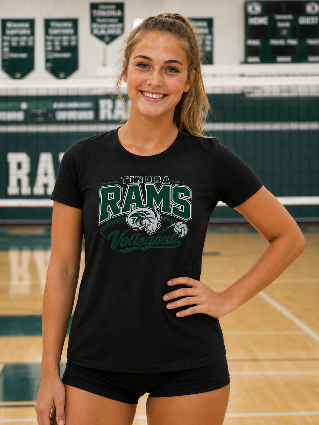 Tinora Rams Volleyball Womens T shirt Design 3
