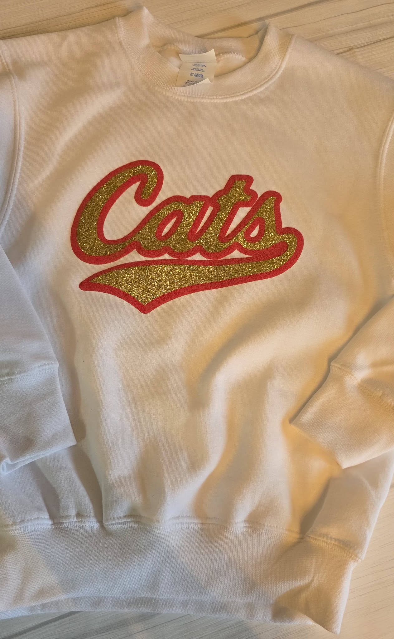 Napoleon "Script Cats Gold on Red Glitter"