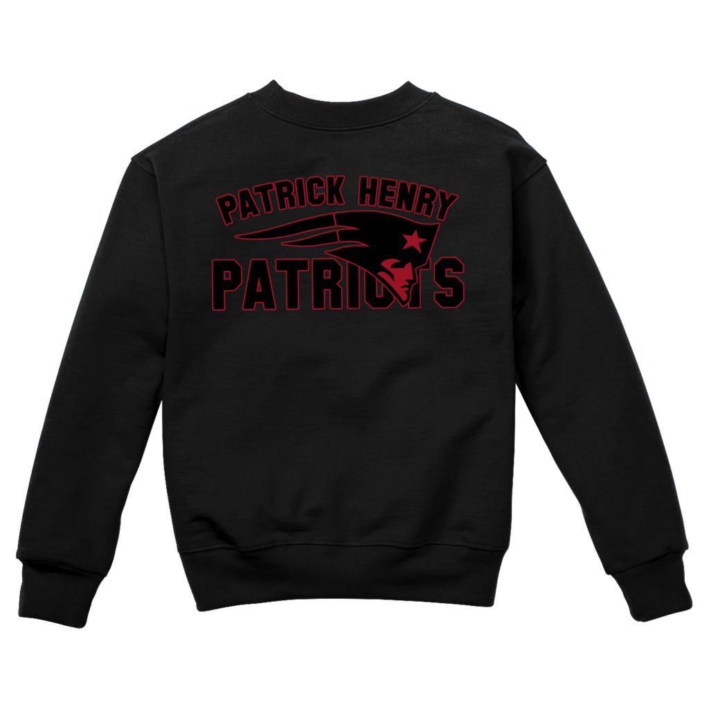 Blackout w/ Red Outline Patrick Henry Patriots Crewneck Sweatshirt