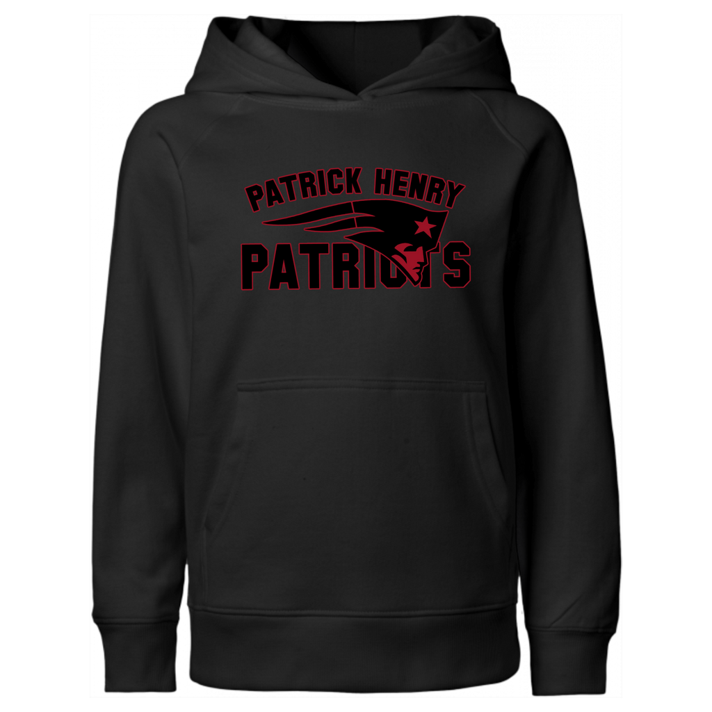 Blackout w/ Red Outline Patrick Henry Patriots Hooded Sweatshirt