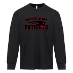 Blackout w/ Red Outline Patrick Henry Patriots Long Sleeve Tee