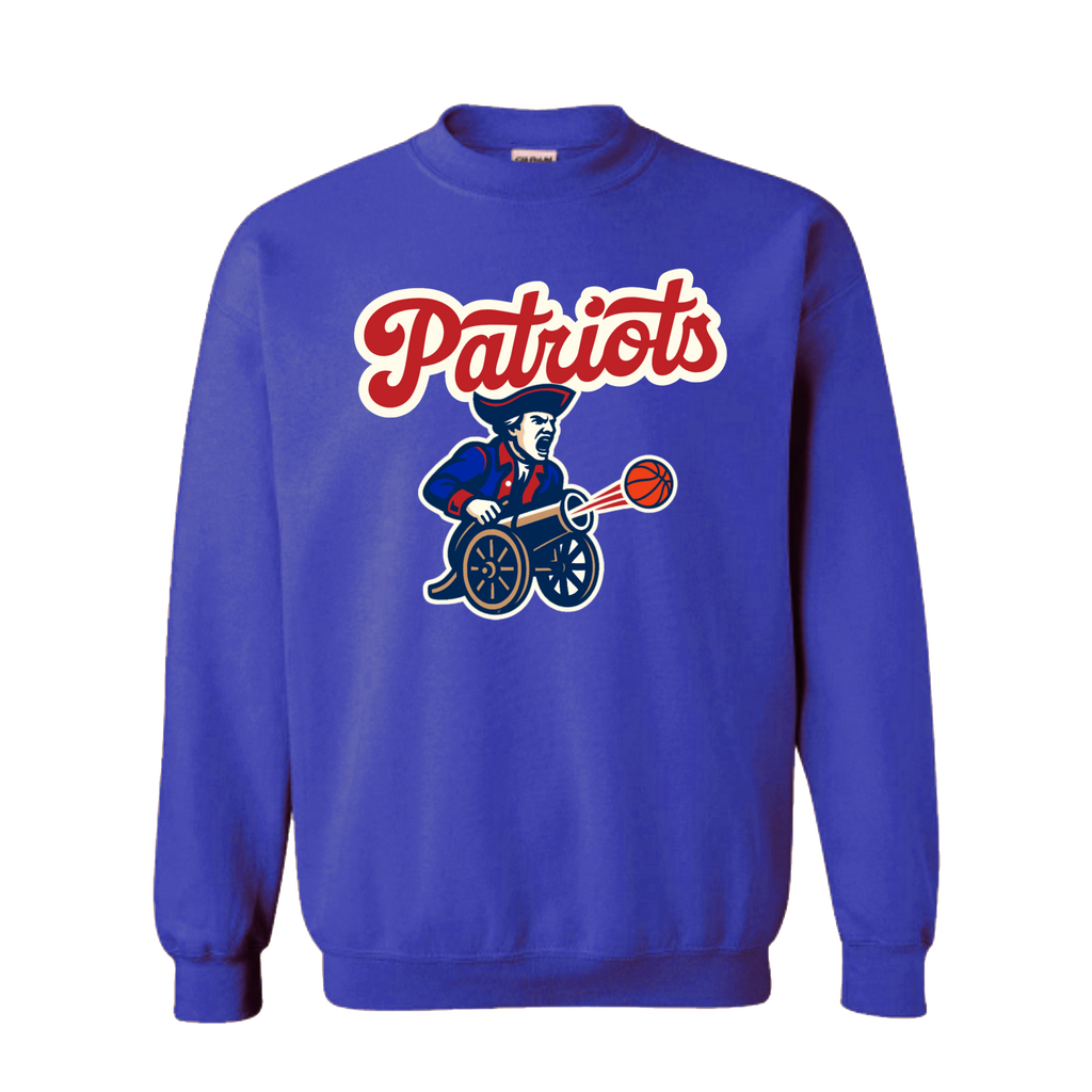 Patriots Minuteman Basketball Cannon Crewneck Sweatshirt