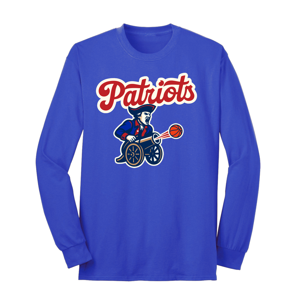 Patriots Minuteman Basketball Cannon Long Sleeve Tee