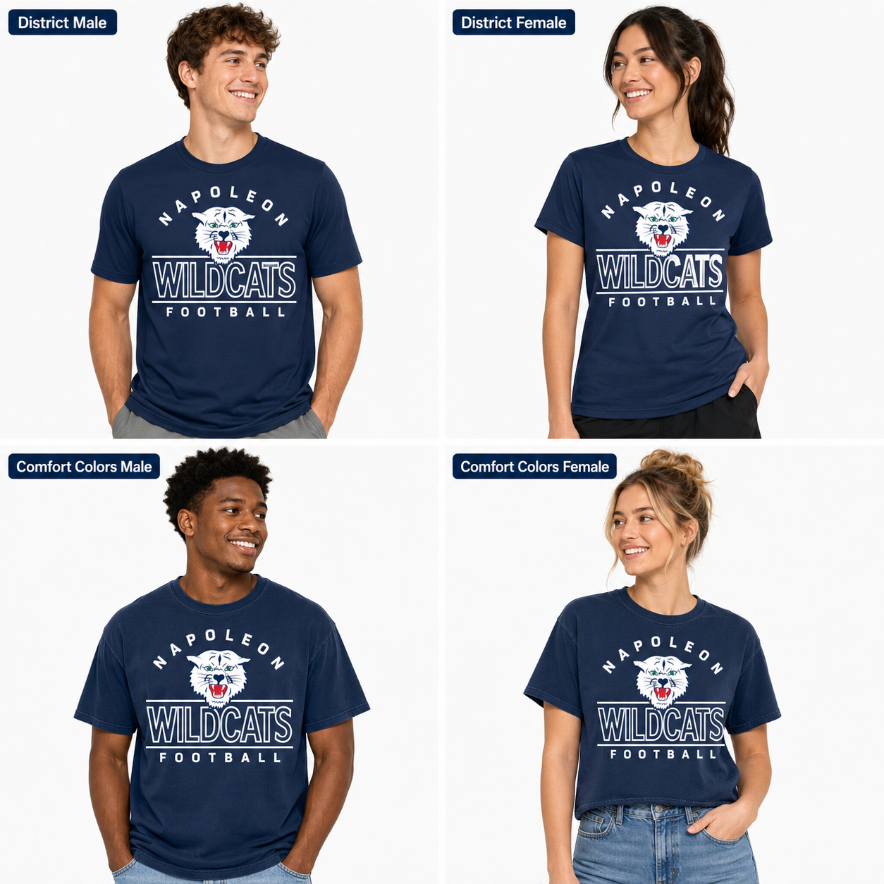 Napoleon Football T Shirt Frosty Design