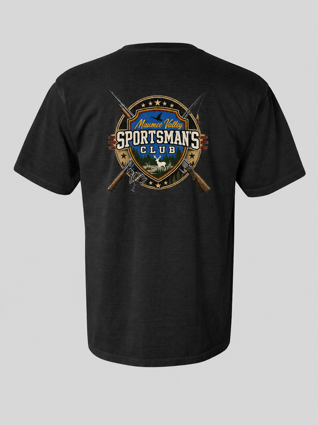 Shotgun and Reel Design Comfort Colors Heavyweight T shirt