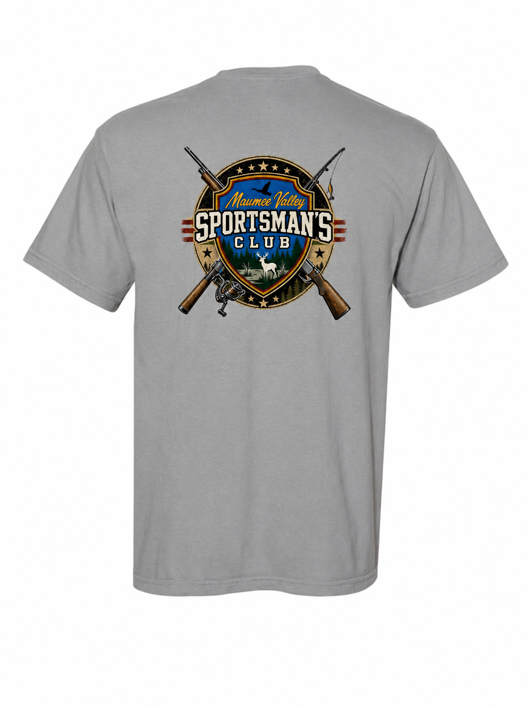 Shotgun and Reel Design Comfort Colors Heavyweight T shirt