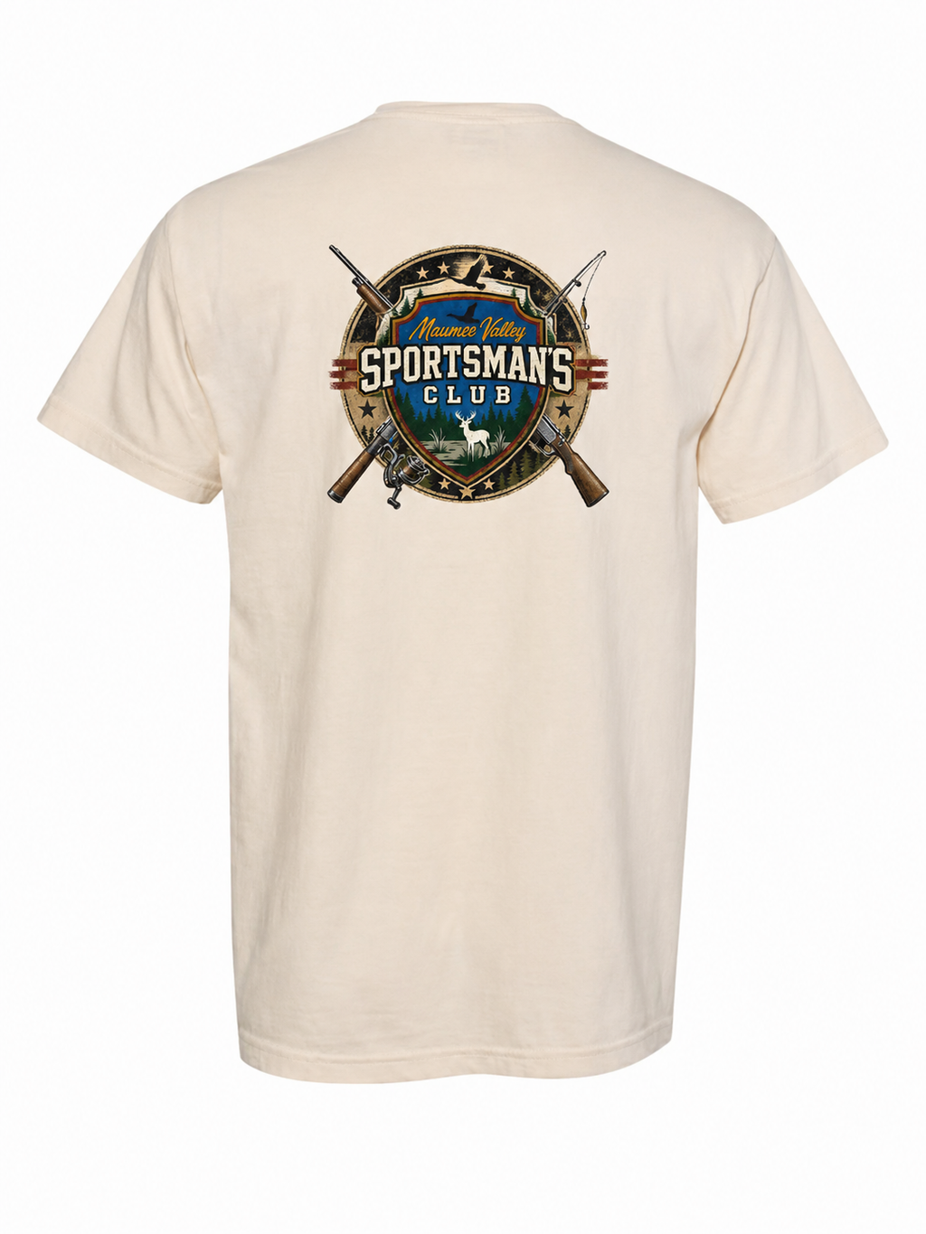 Shotgun and Reel Design Comfort Colors Heavyweight T shirt