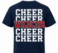 Youth and Unisex wildcat cheer t-shirt