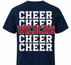 Youth and Unisex wildcat cheer t-shirt