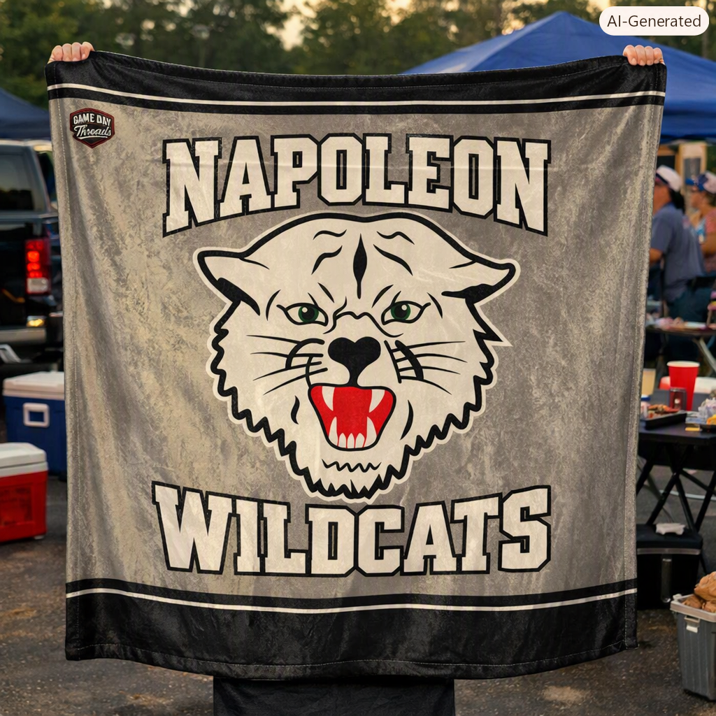 Wildcat Fleece Blanket Sublimated Design 50"x60"