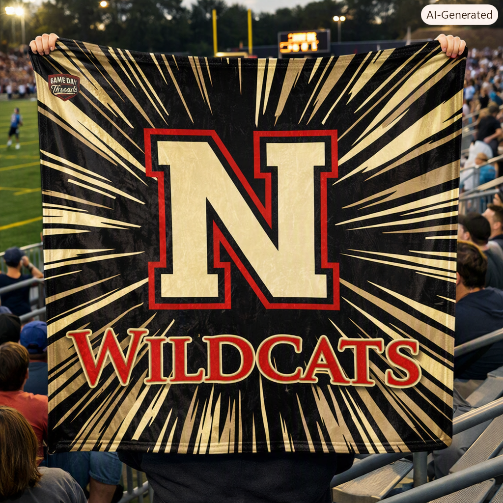 Wildcat Fleece Blanket Sublimated Design 50"x60"