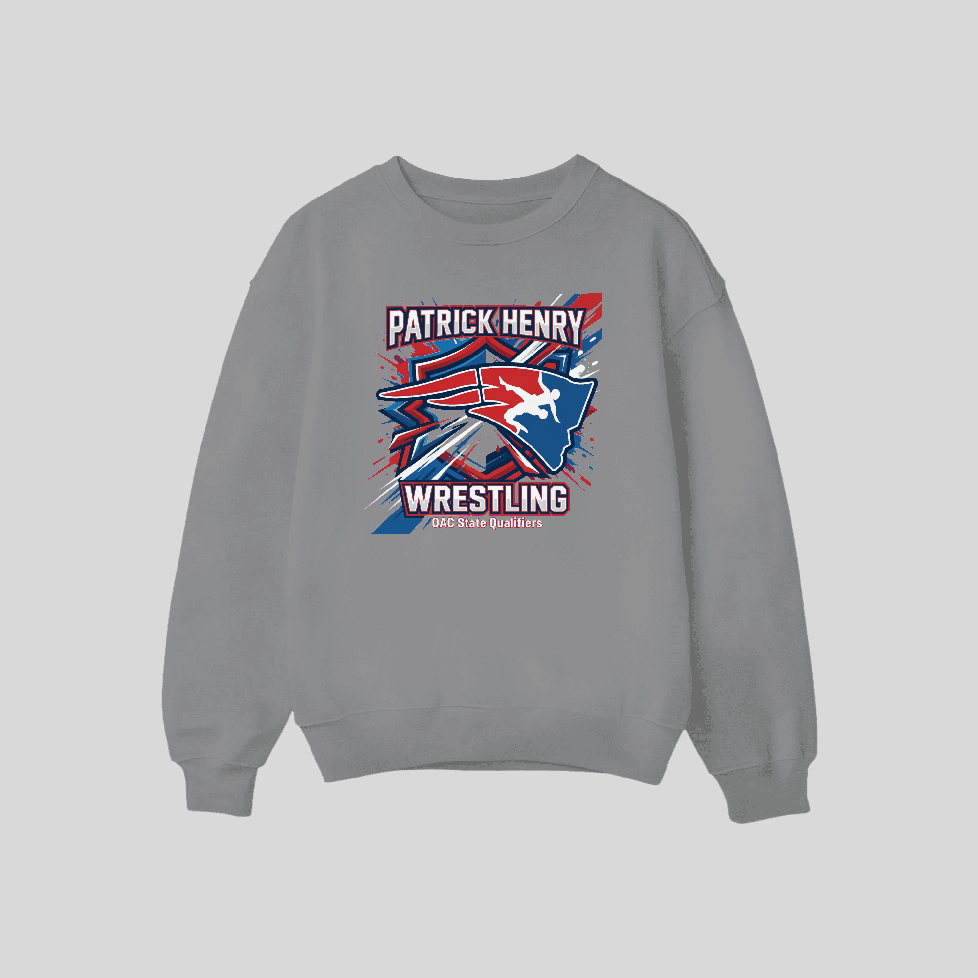 Patrick Henry Wrestling OAC State Qualifier Crewneck Adult and Youth Sizing