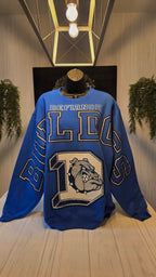 Defiance Bulldogs Oversized Letter Glitter Bulldog Logo