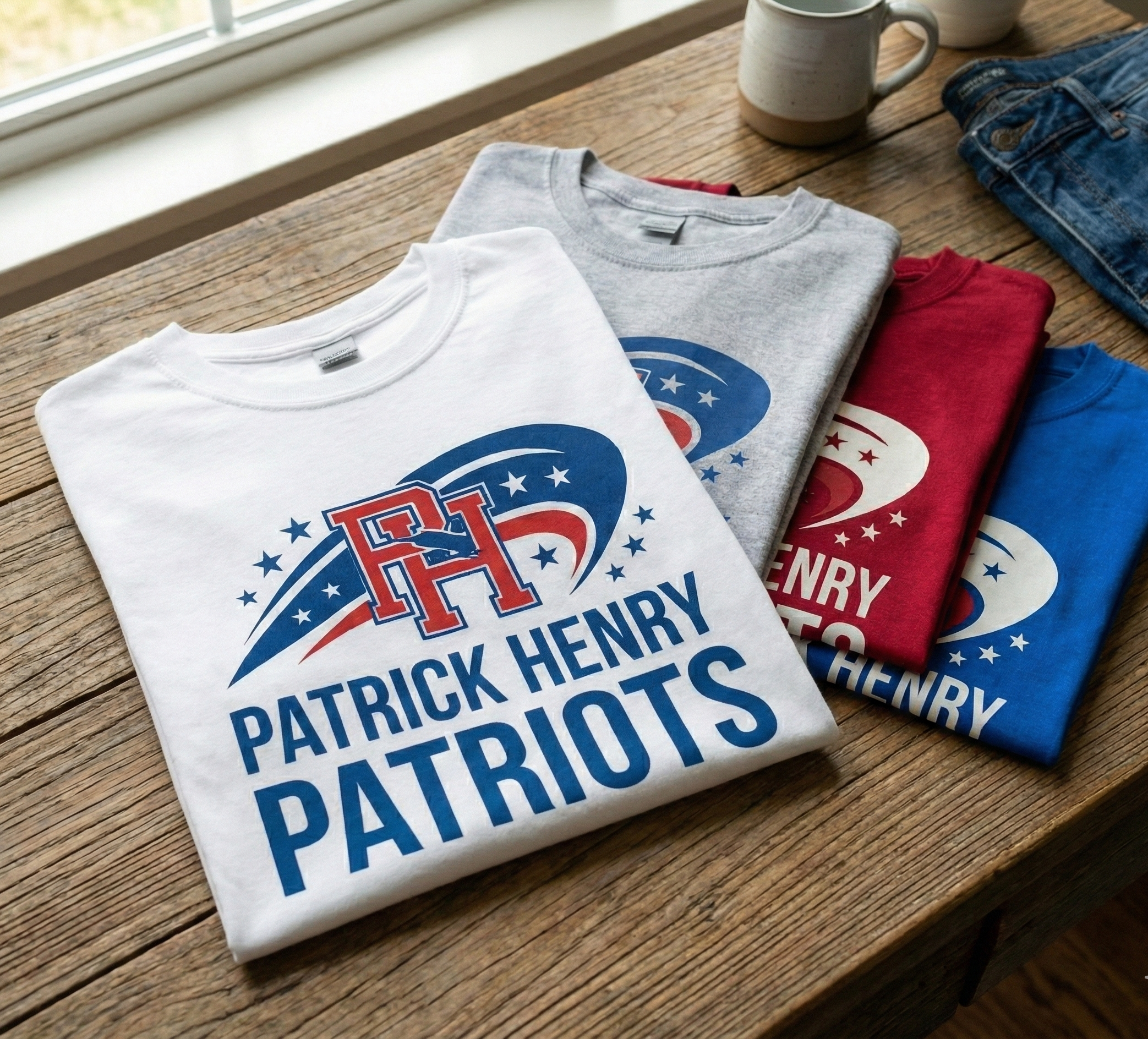 Patriots Generic Stars Modern T Shirt Youth and Adult Sizing