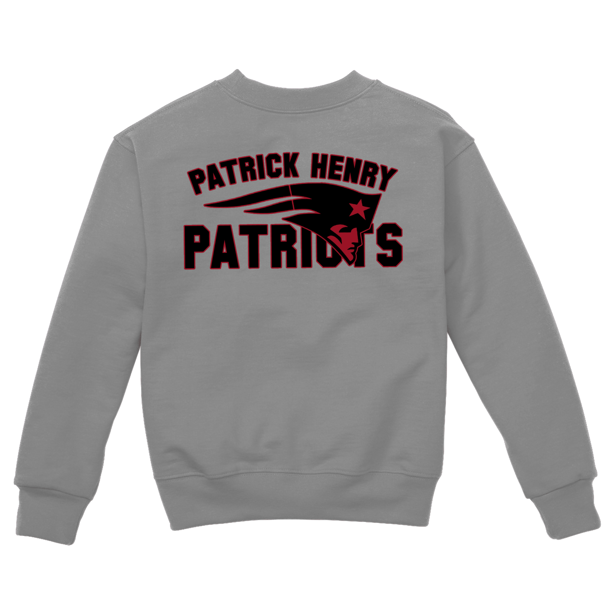 Blackout w/ Red Outline Patrick Henry Patriots Crewneck Sweatshirt