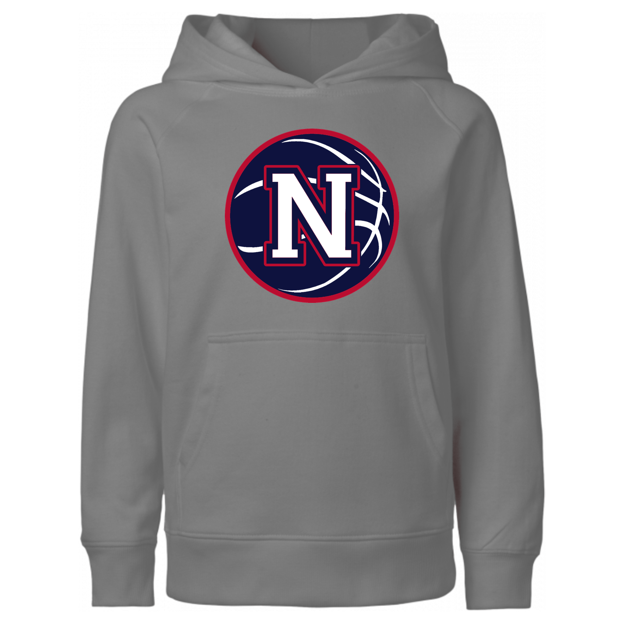 Navy Napoleon Block N Basketball Hooded Sweatshirt