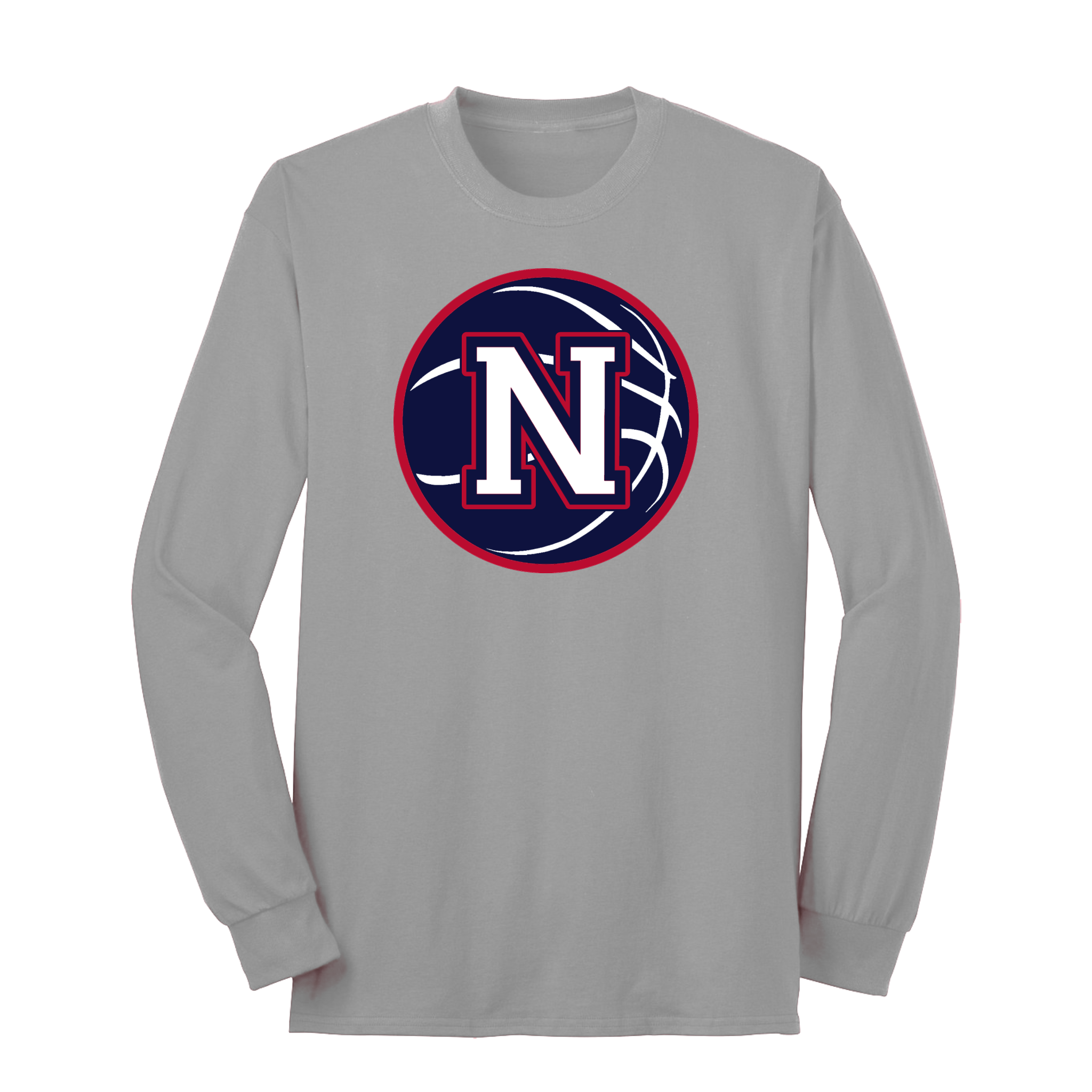 Navy Napoleon Block N Basketball Long Sleeve Tee
