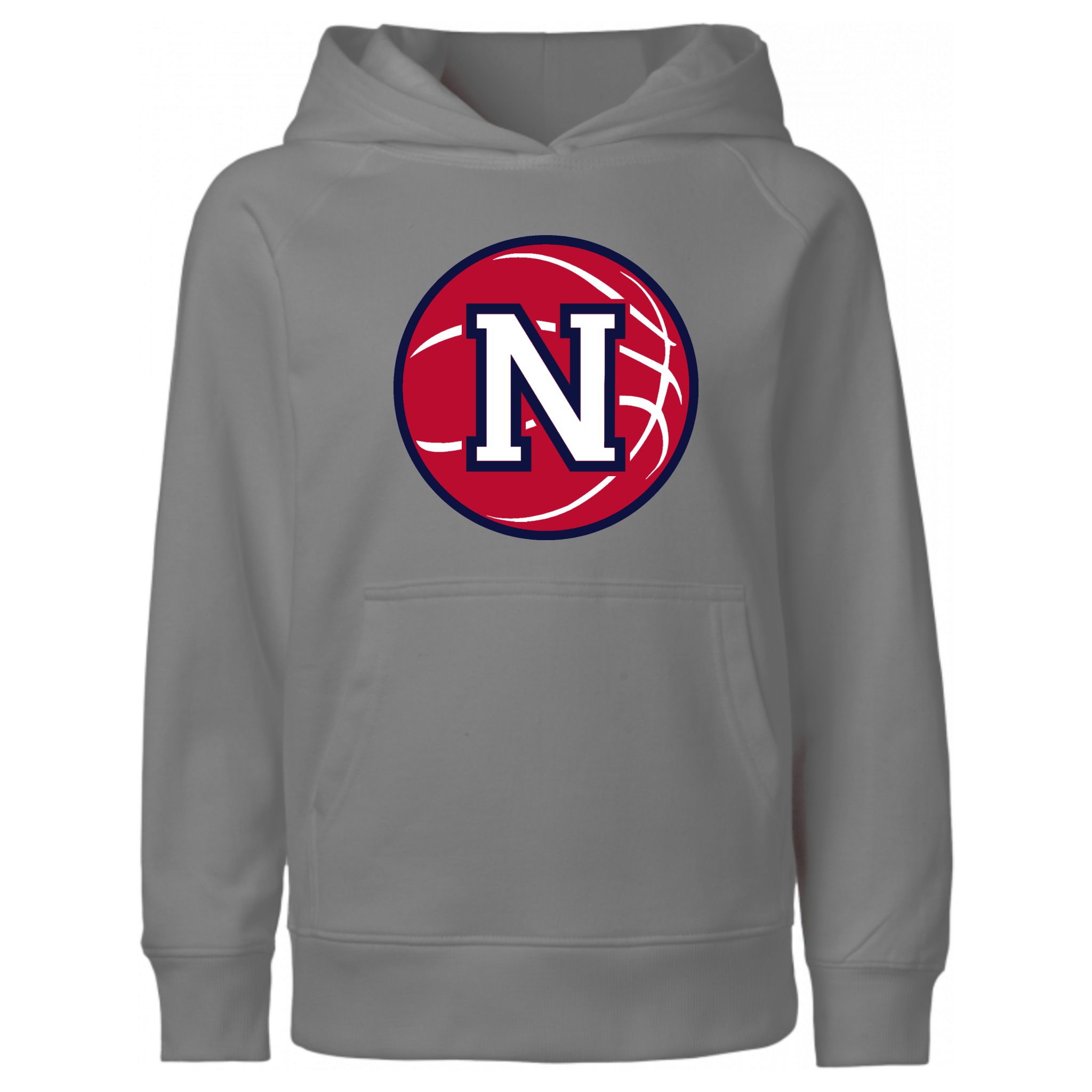 Red Napoleon Block N Basketball Hooded Sweatshirt
