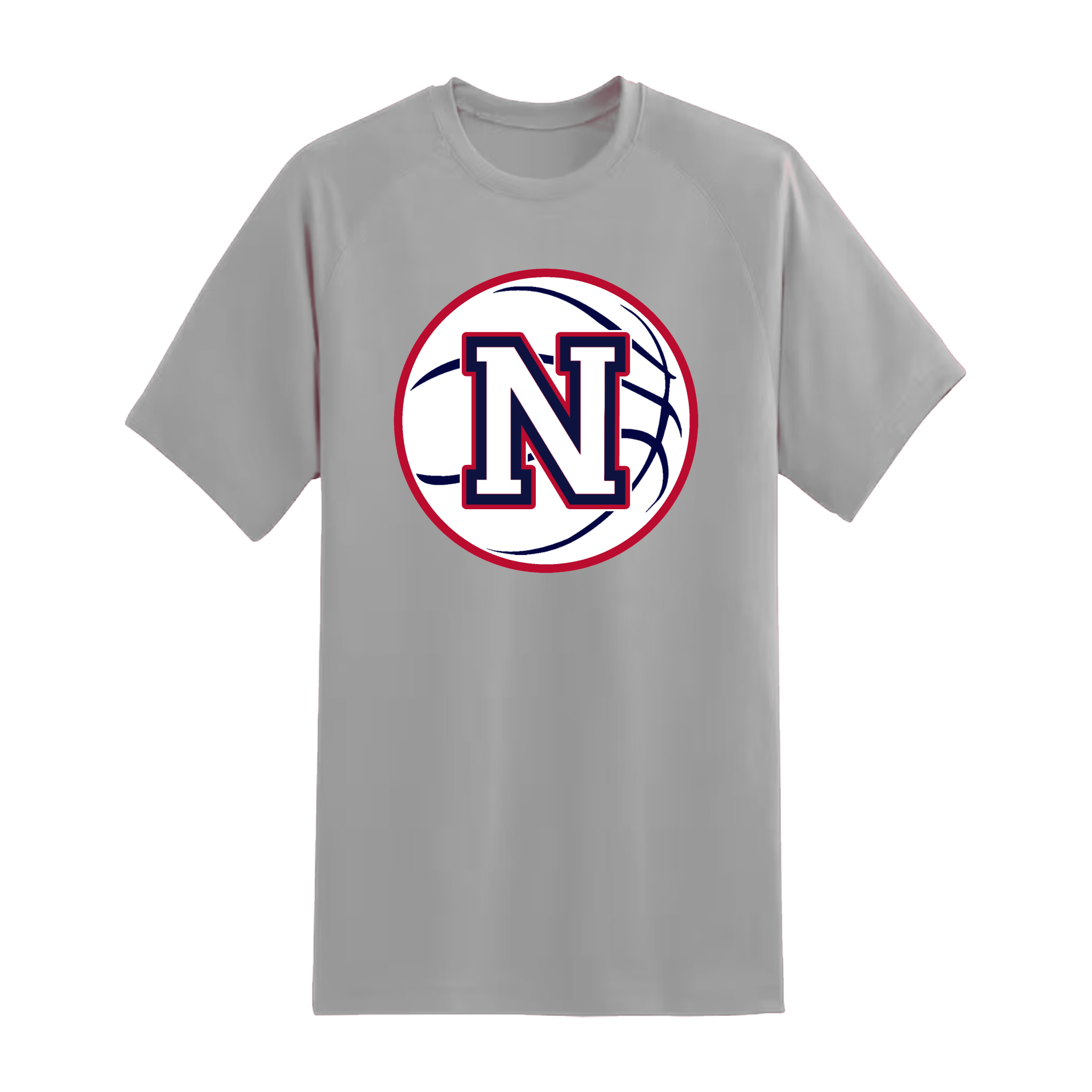 White Napoleon Block N Basketball Short Sleeve Tee