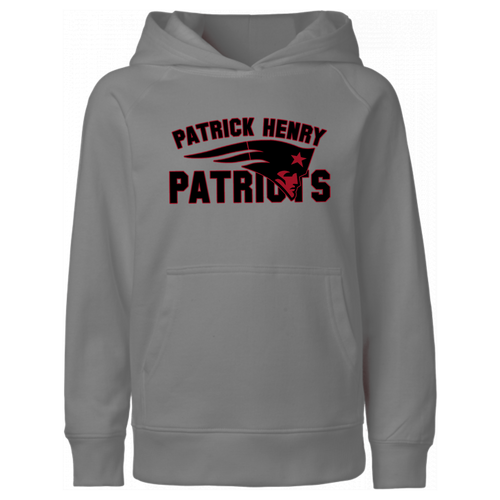 Blackout w/ Red Outline Patrick Henry Patriots Hooded Sweatshirt