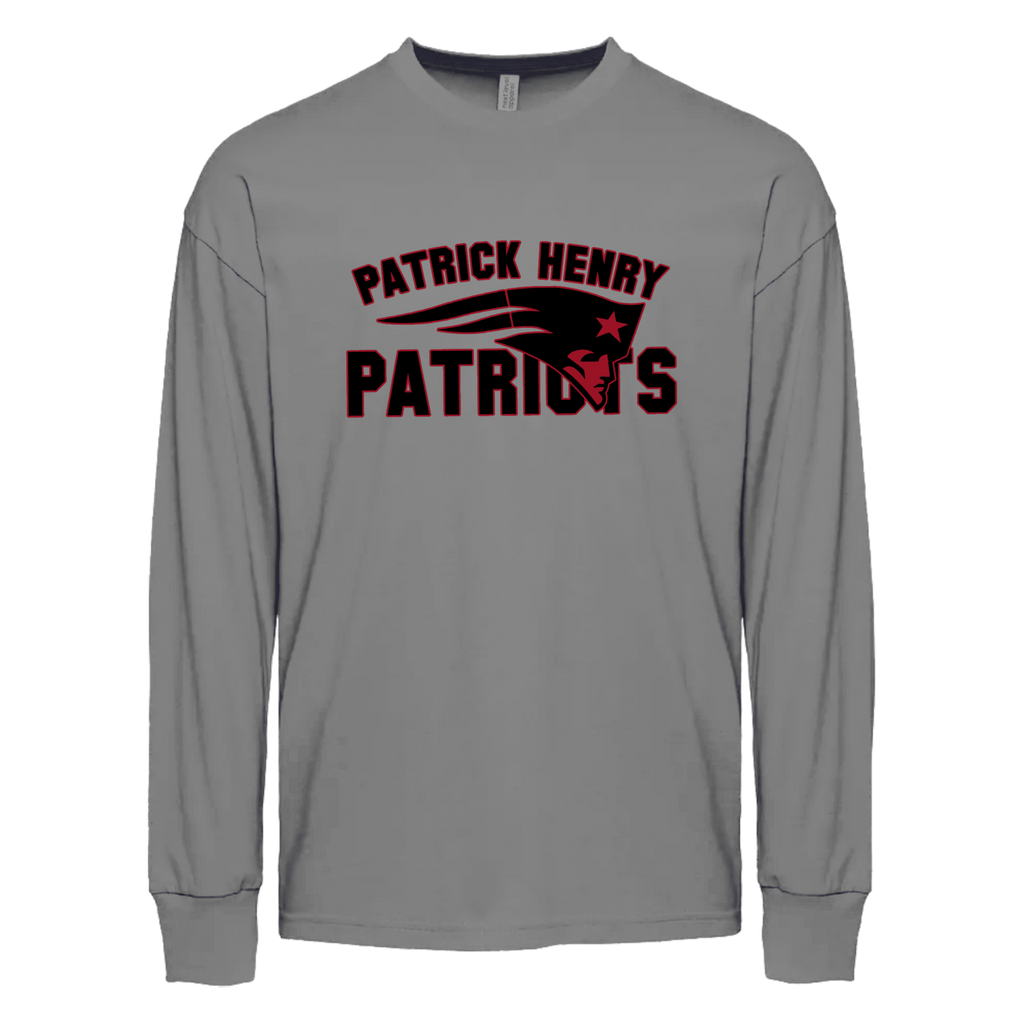 Blackout w/ Red Outline Patrick Henry Patriots Long Sleeve Tee