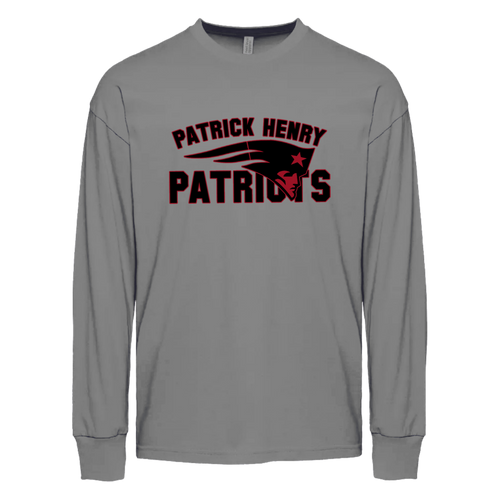 Blackout w/ Red Outline Patrick Henry Patriots Long Sleeve Tee