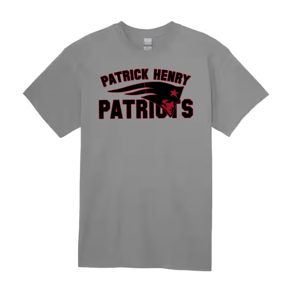 Blackout w/ Red Outline Patrick Henry Patriots Short Sleeve Tee