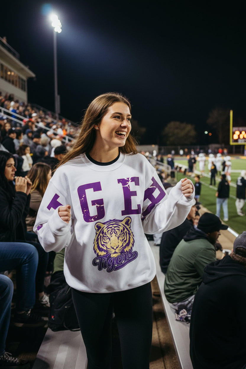 Oversized High School Holgate Tigers Letters with logo sweatshirt