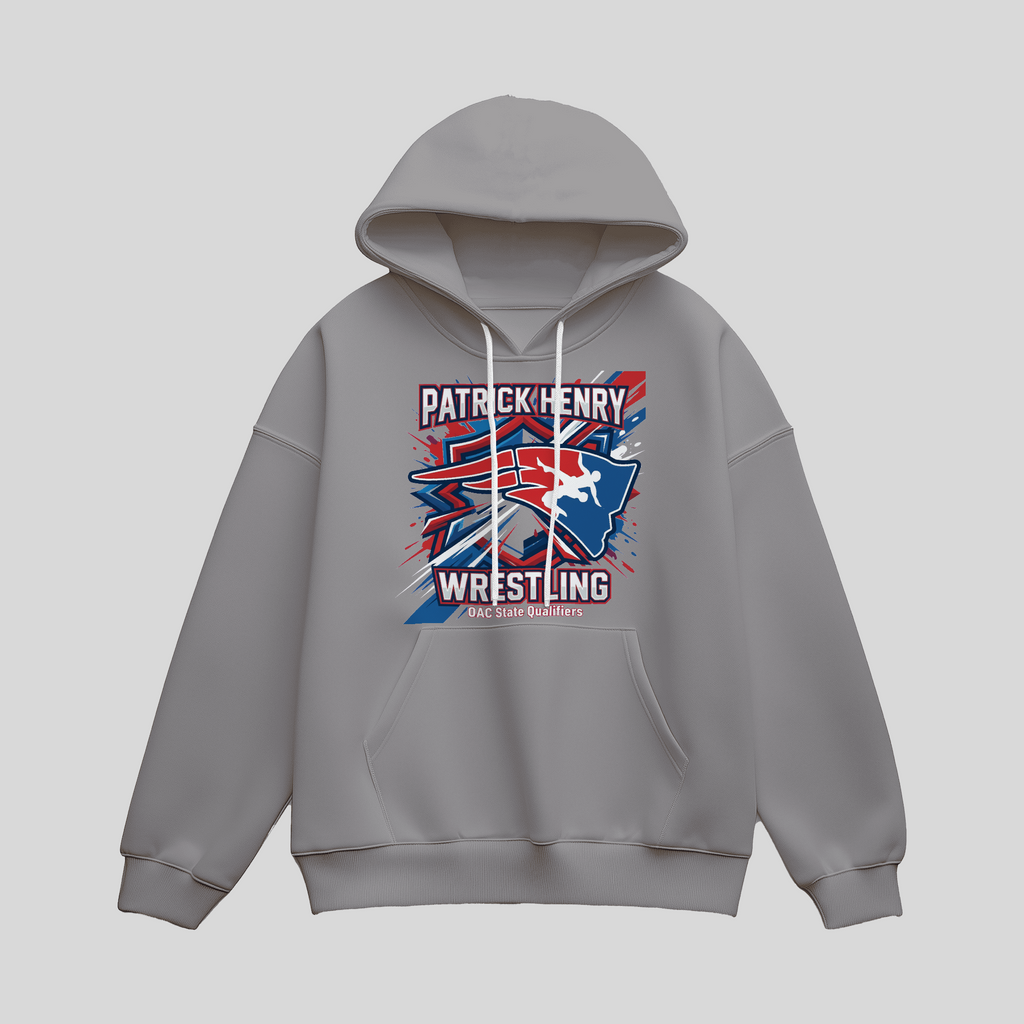 Patrick Henry Wrestling OAC State Qualifier Hoodie Adult and Youth Sizing