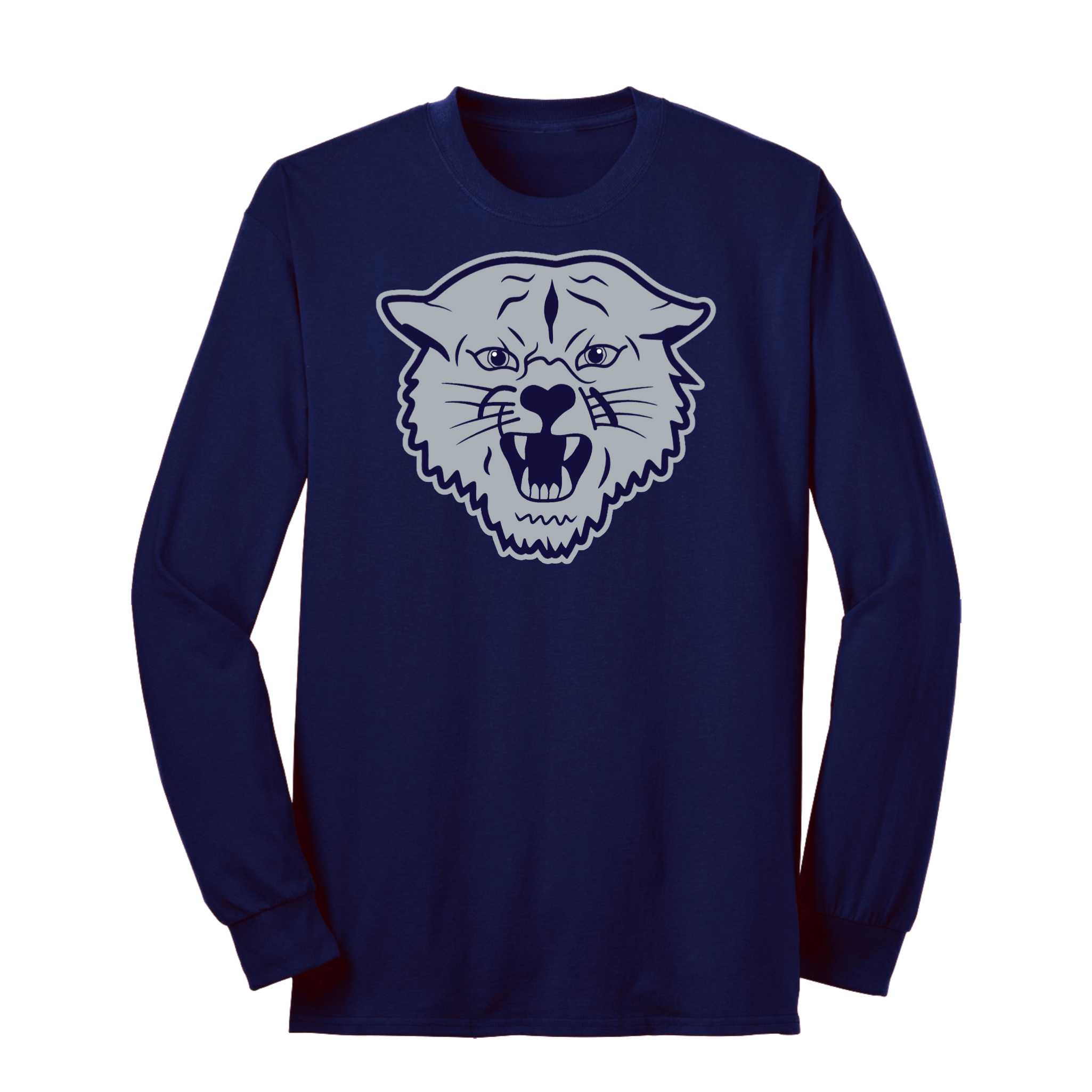 Gray / Navy Napoleon Wildcat Long Sleeve Tee