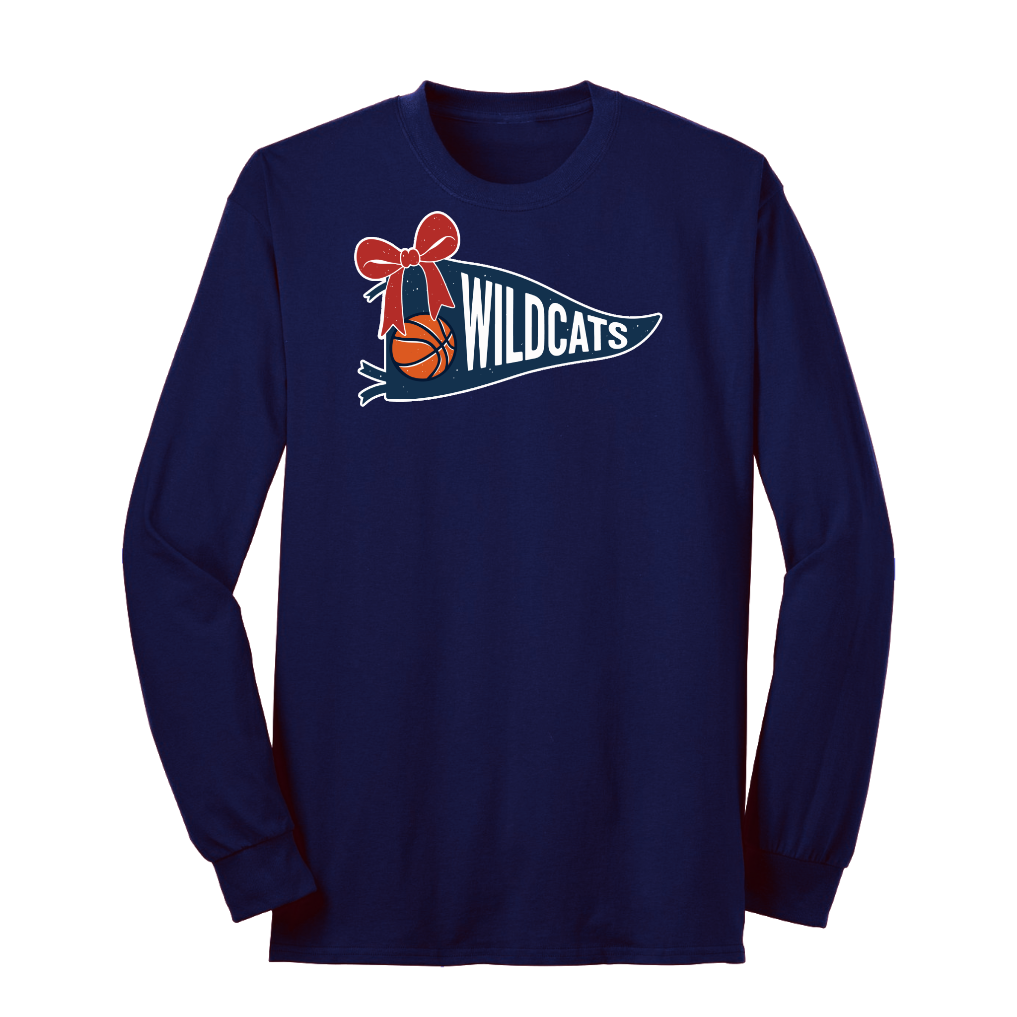 Napoleon Wildcats Pennant Flag Long Sleeve Tee