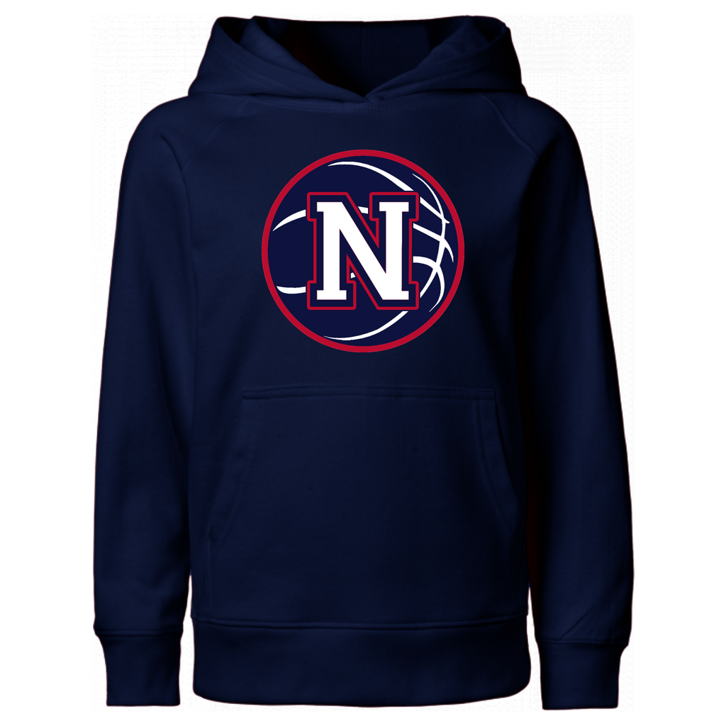 Navy Napoleon Block N Basketball Hooded Sweatshirt