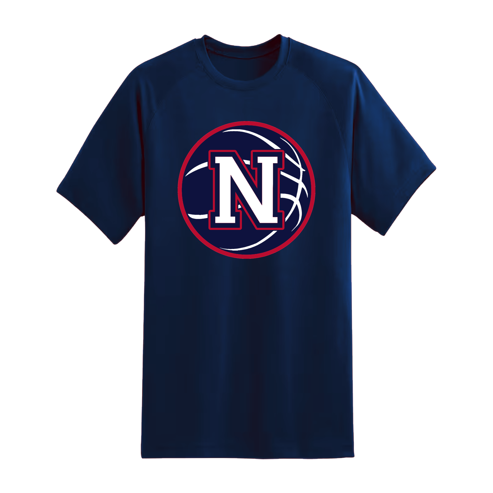Navy Napoleon Block N Basketball Short Sleeve Tee