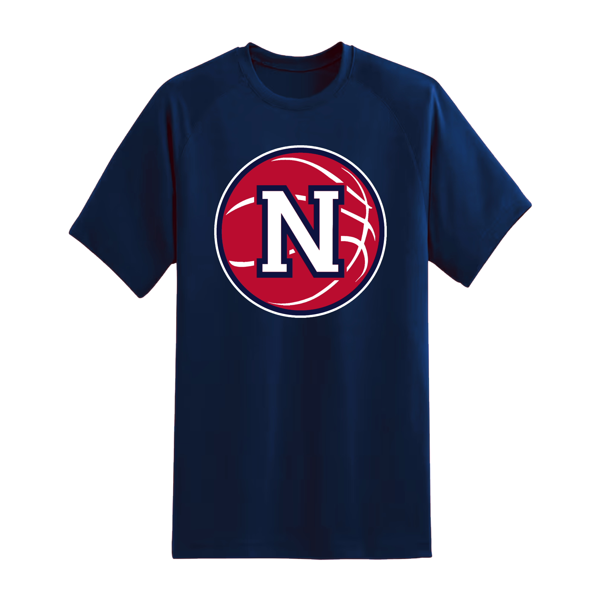 Red Napoleon Block N Basketball Short Sleeve Tee