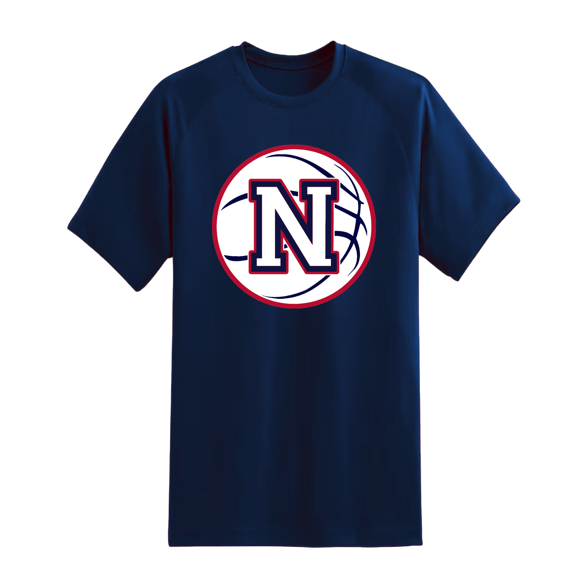 White Napoleon Block N Basketball Short Sleeve Tee