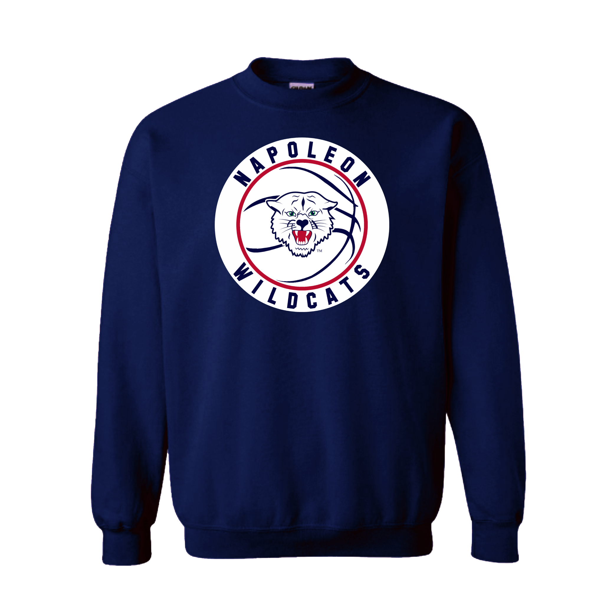 Napoleon Wildcats Basketball Crewneck Sweatshirt