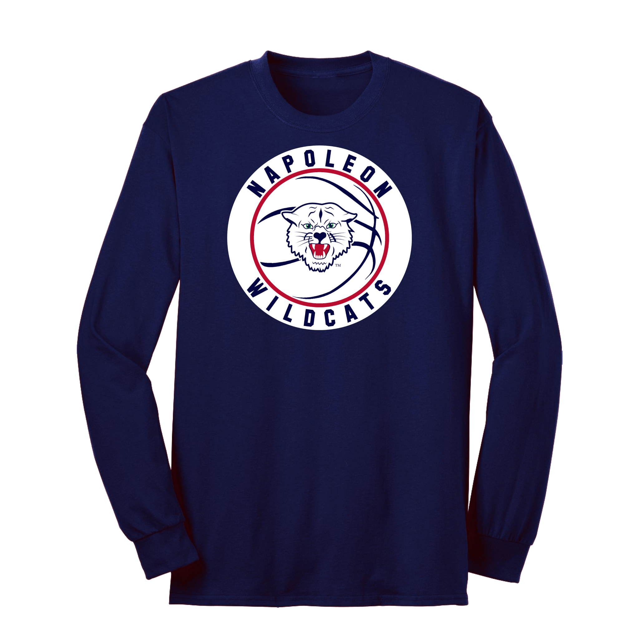 Napoleon Wildcats Basketball Long Sleeve Tee