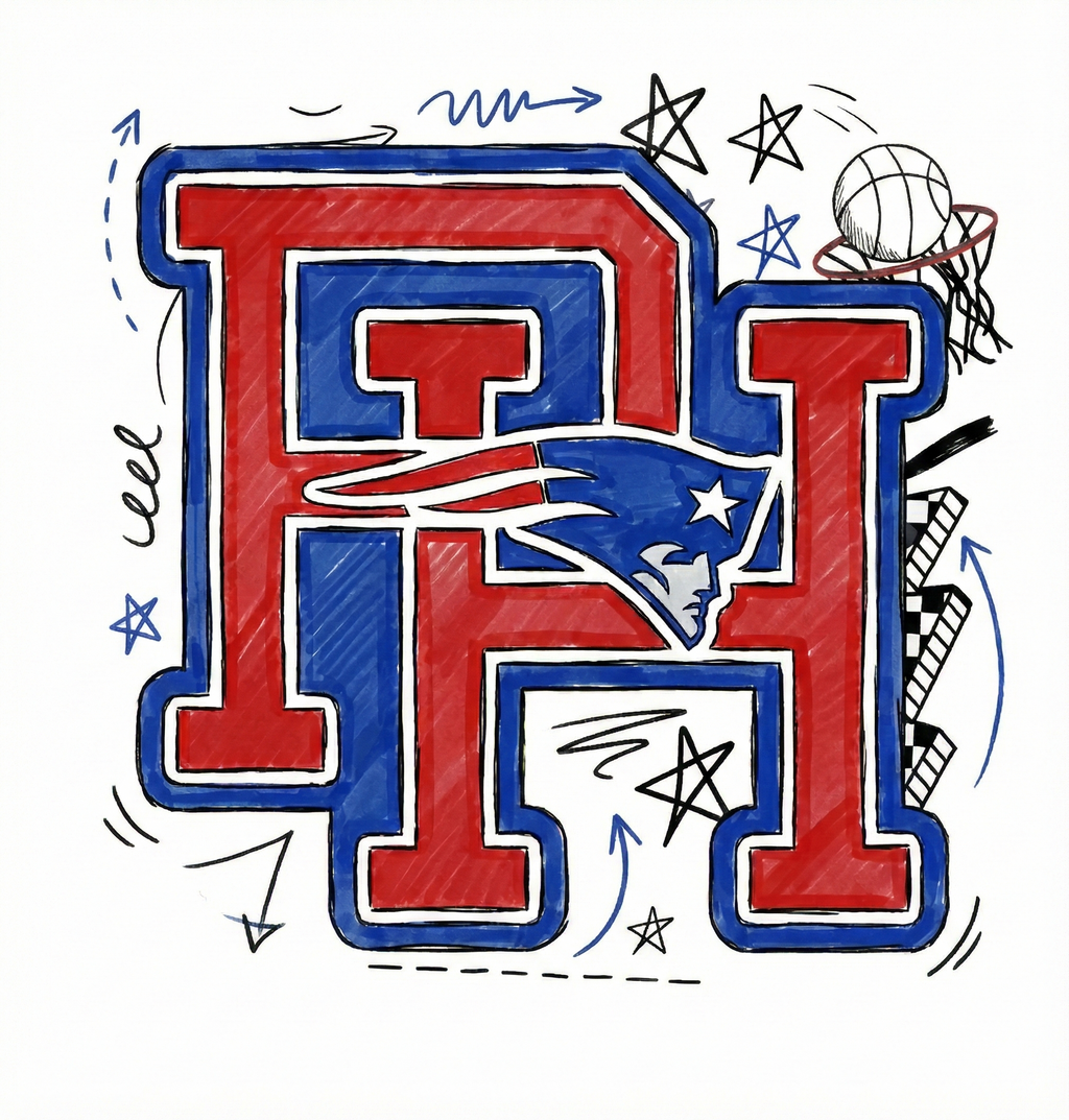 Patriots "Marker Sketch" Hoodie Youth&Adult Sizing