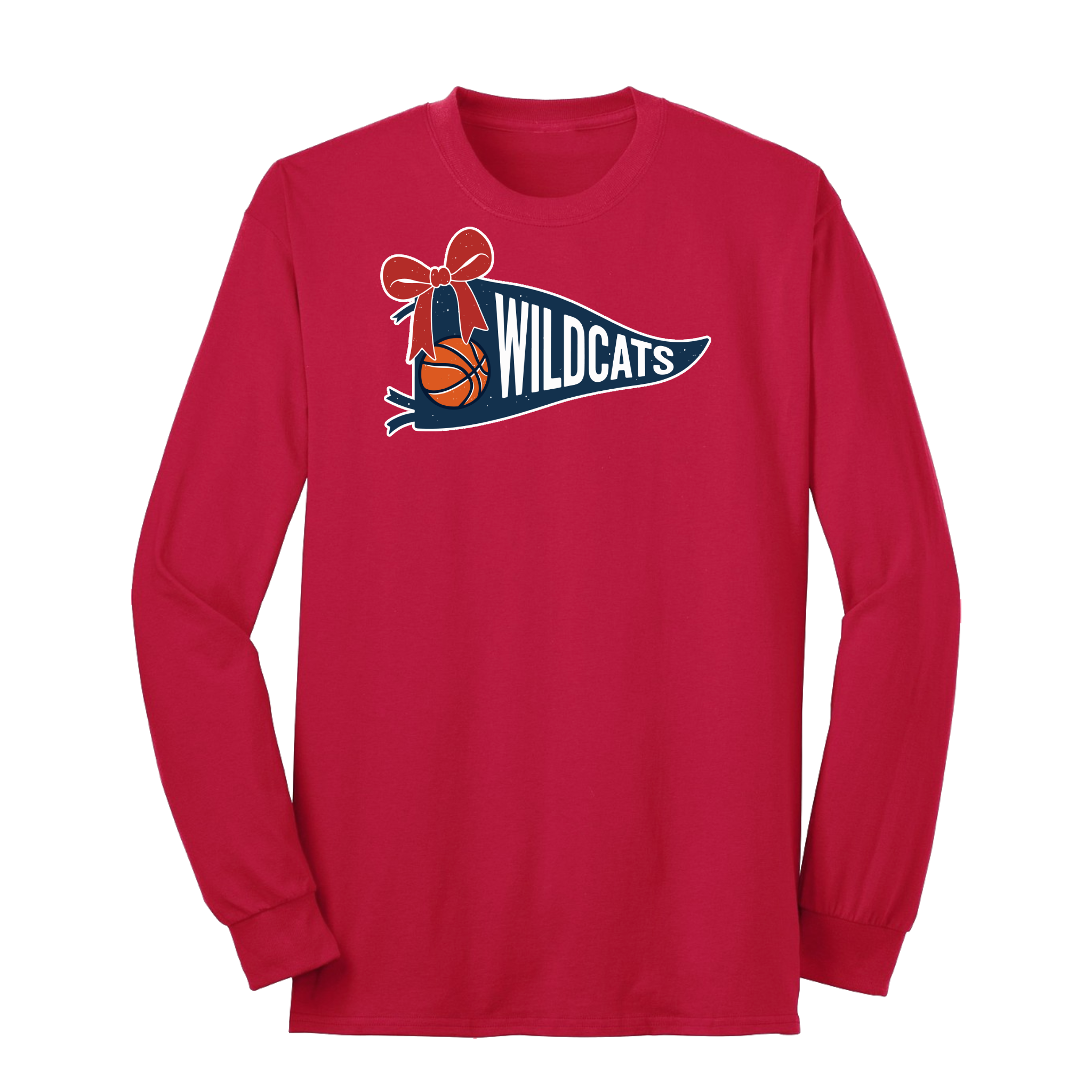 Napoleon Wildcats Pennant Flag Long Sleeve Tee