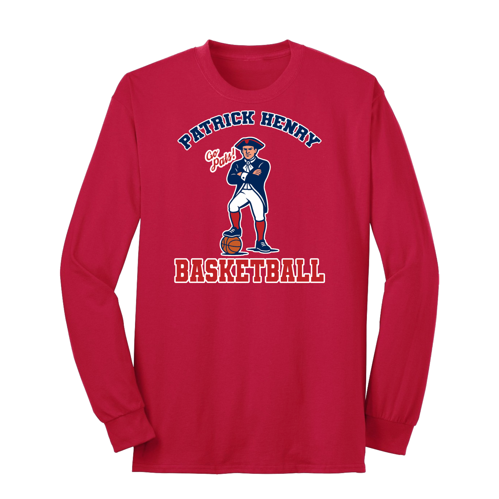 Patrick Henry Basketball Minuteman Long Sleeve Tee
