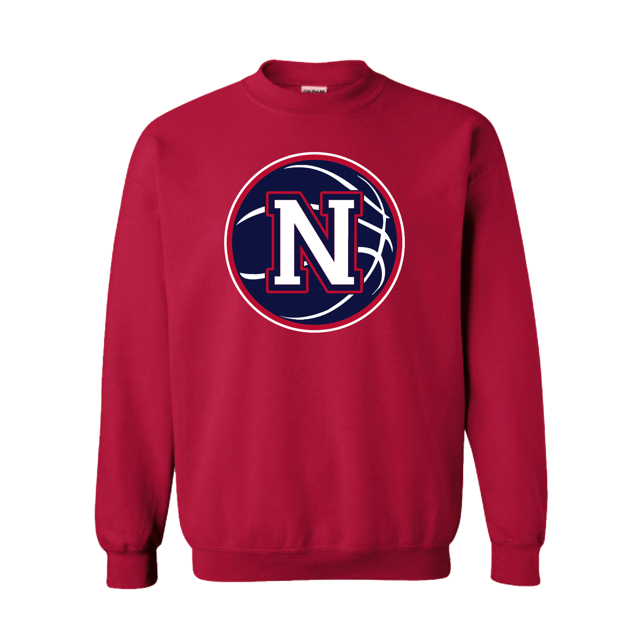 Navy Napoleon Block N Basketball Crewneck Sweatshirt