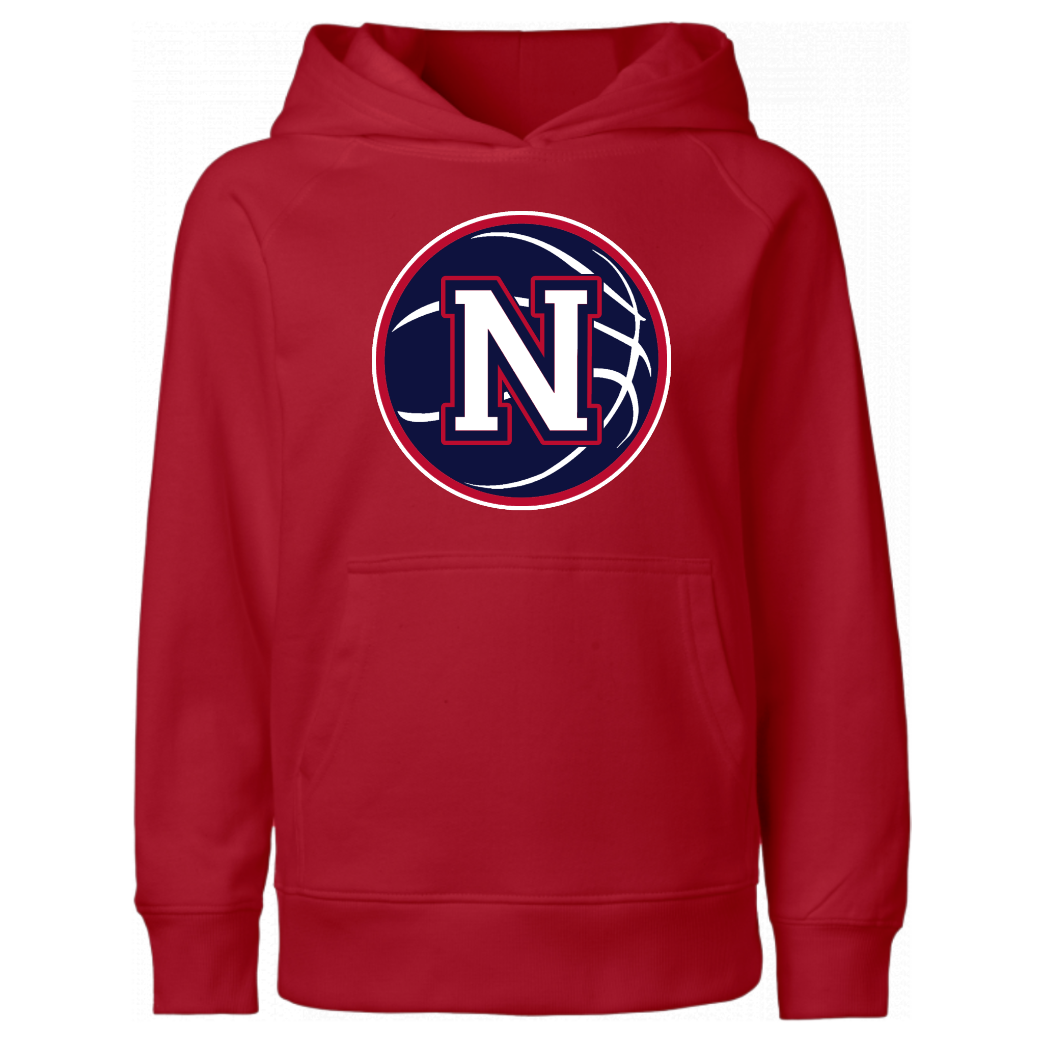 Navy Napoleon Block N Basketball Hooded Sweatshirt