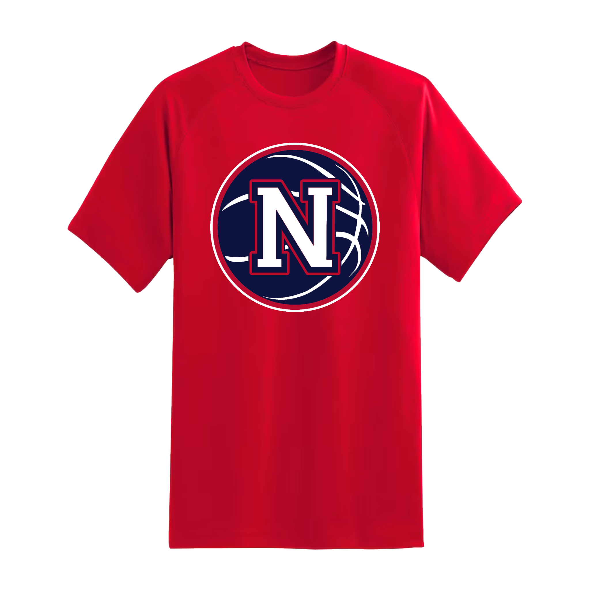 Navy Napoleon Block N Basketball Short Sleeve Tee