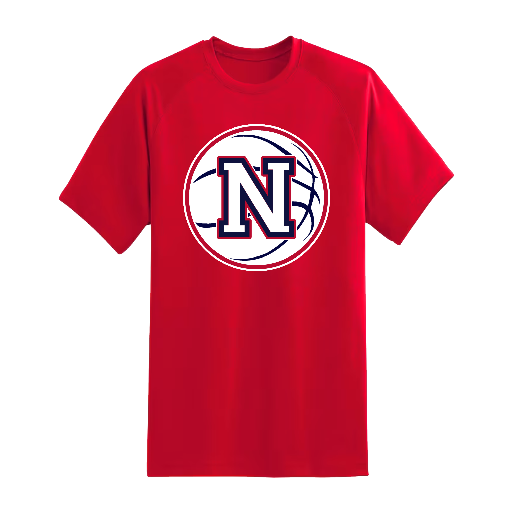 White Napoleon Block N Basketball Short Sleeve Tee