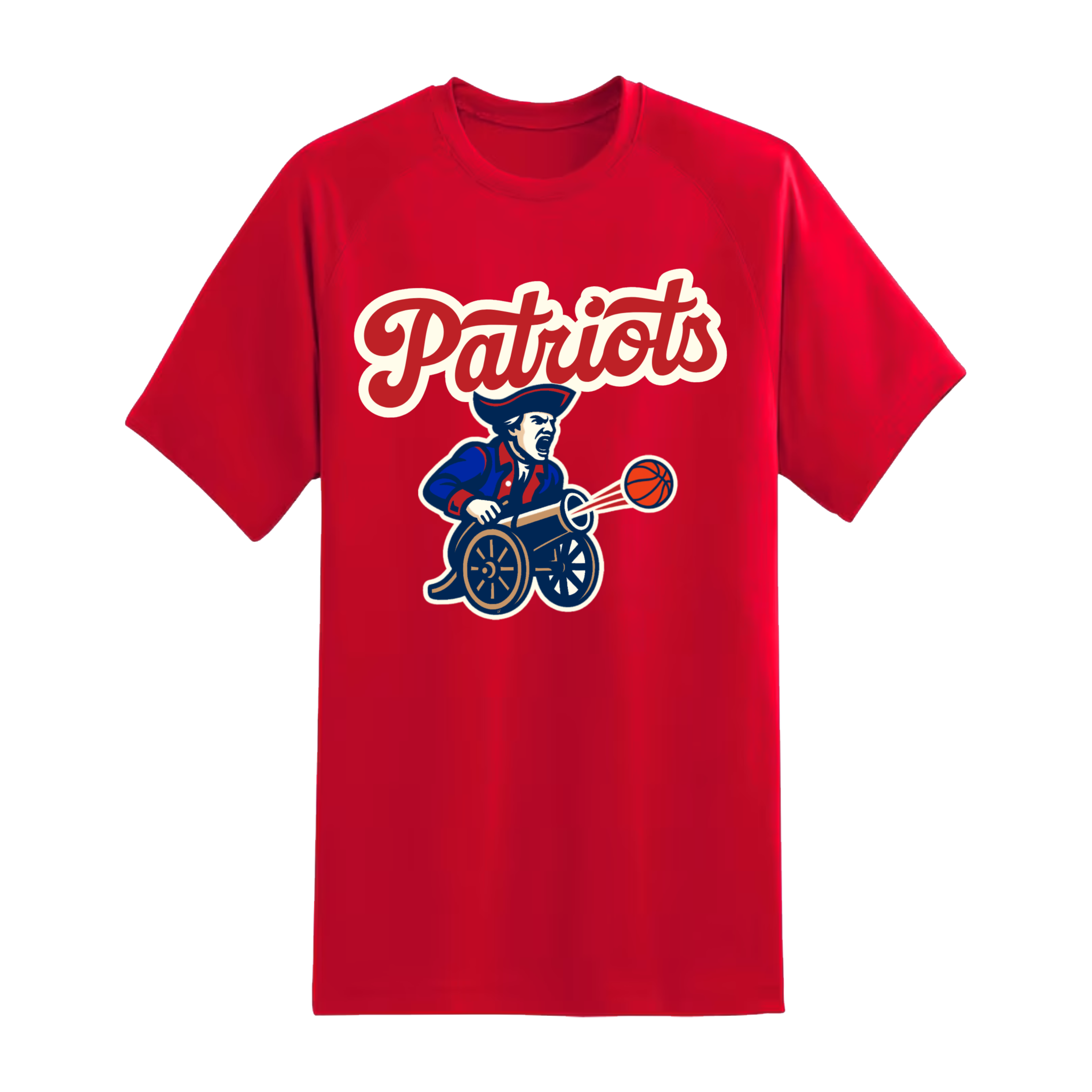 Patriots Minuteman Basketball Cannon Short Sleeve Tee