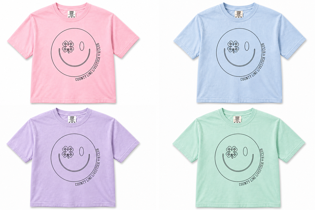 County Line Pastel Shirts Multiple Colors Adult and Youth Sizing