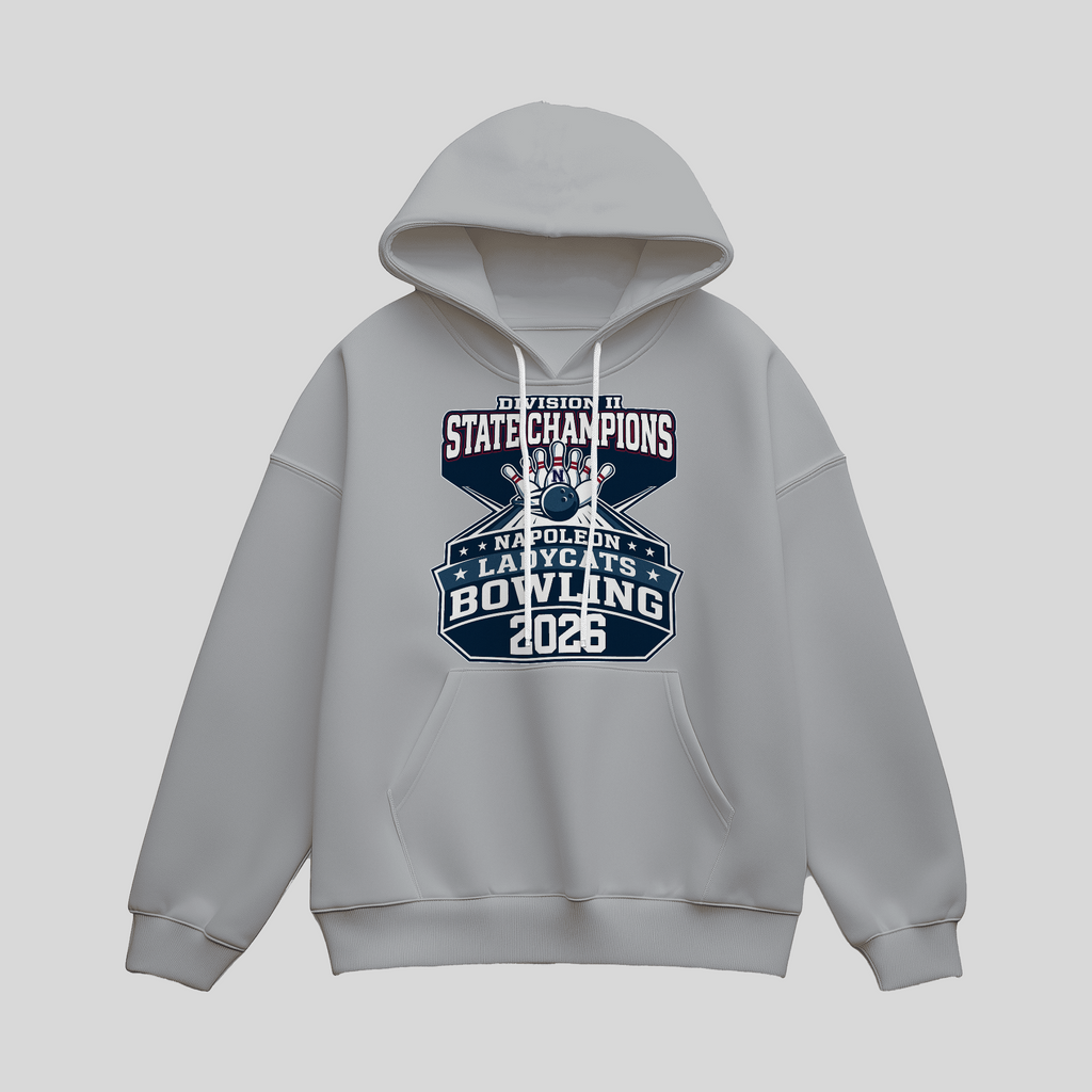 Napoleon Ladycats Bowling Champs 2026 Adult Hoodie