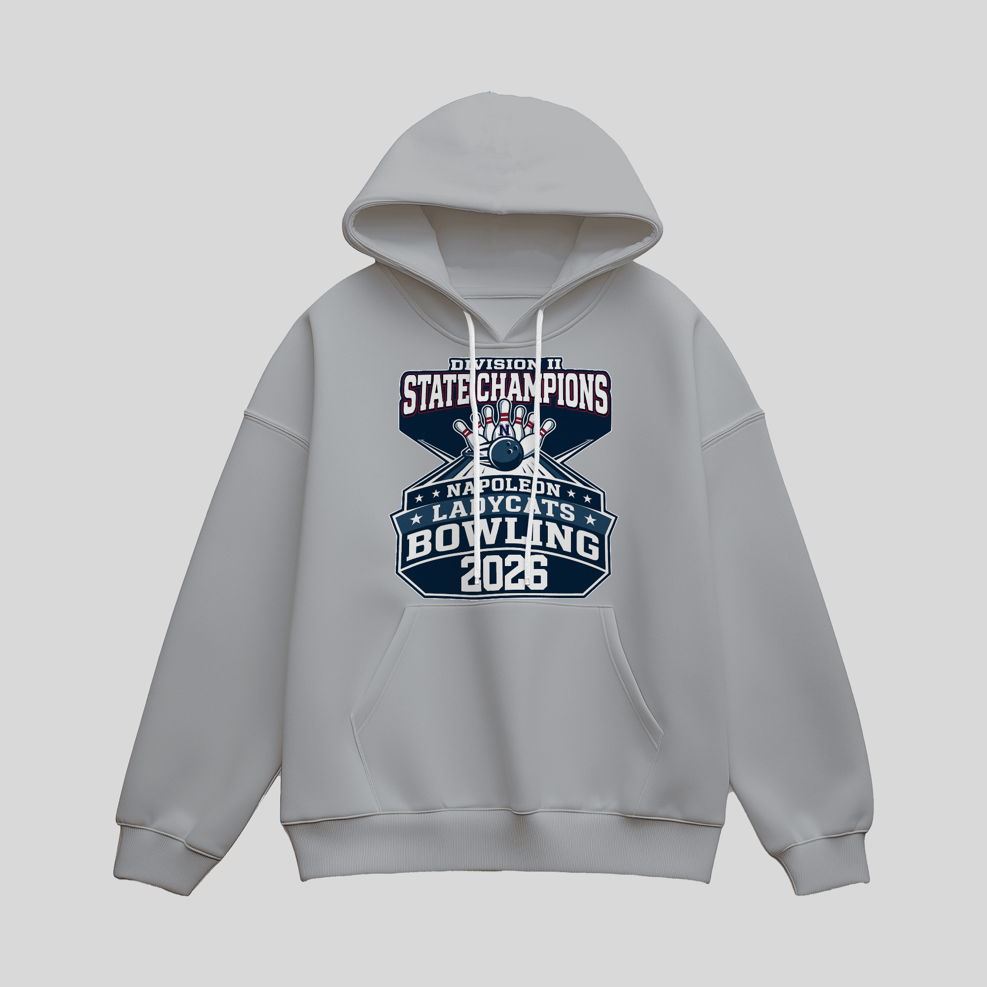 Napoleon Ladycats Bowling Champs 2026 Adult Hoodie