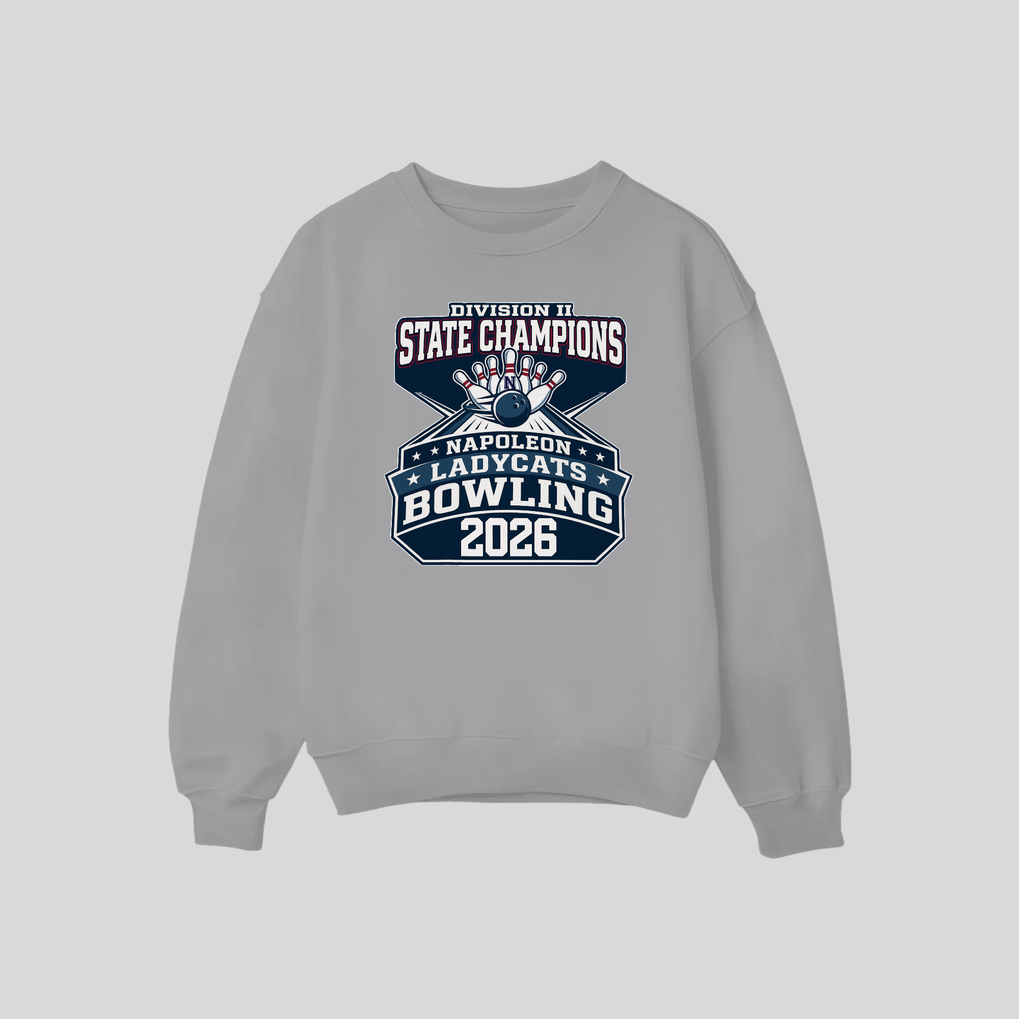 Napoleon Ladycats Bowling Champs 2026 Adult Crewneck